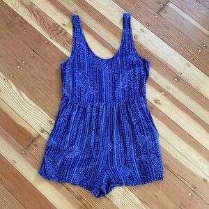 Roxy Open Back Sleeveless‎ Romper Medium